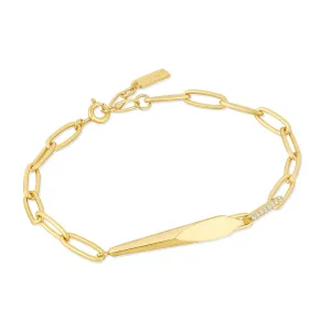 Gold Geometric Chunky Chain Bracelet