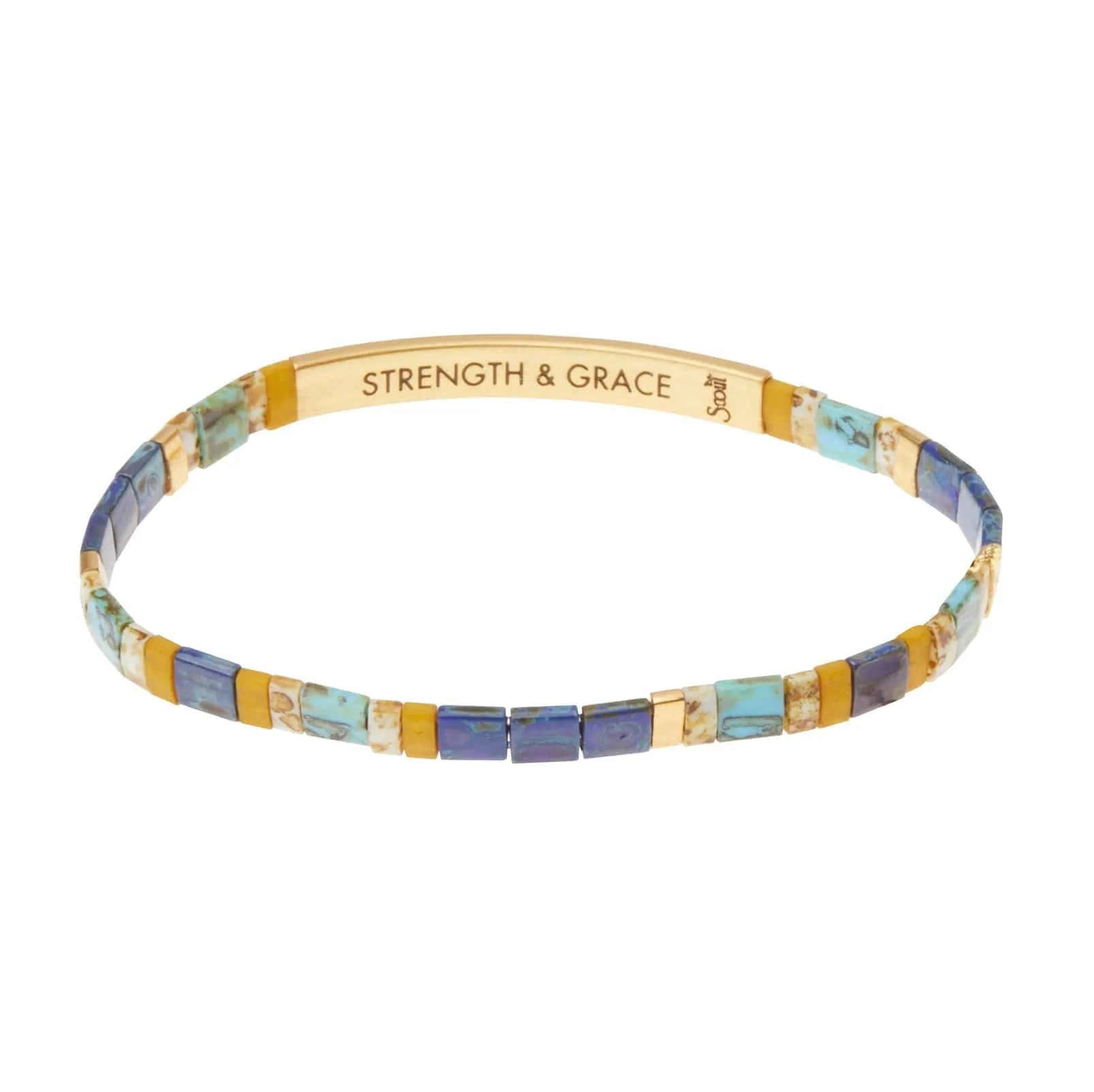 Good Karma Miyuki Bracelet | Strength & Grace - Indigo/Gold