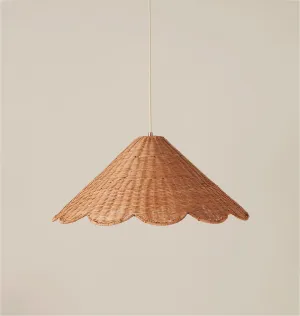 Hudson Rattan Scallop Pendant