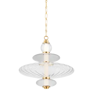 Hudson Valley Lighting Williams Pendant-Aged Brass