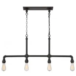 Industrial Bronze Finish 4-Lights Trestle