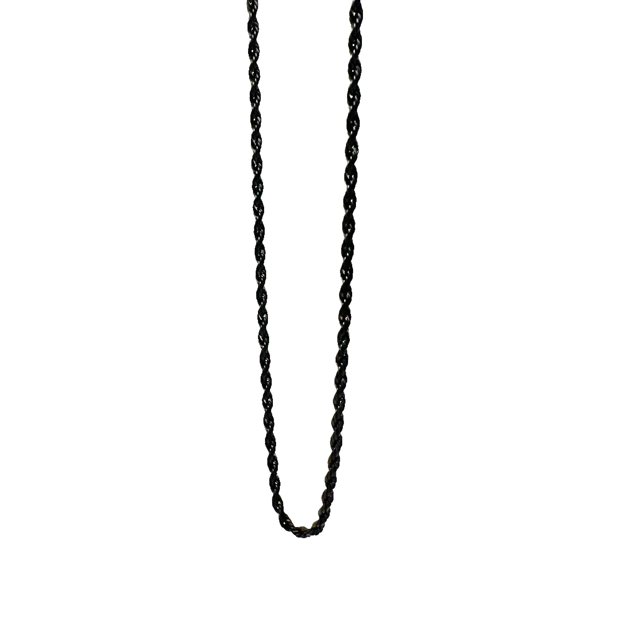 Isaiah Black Rope Chain Necklace