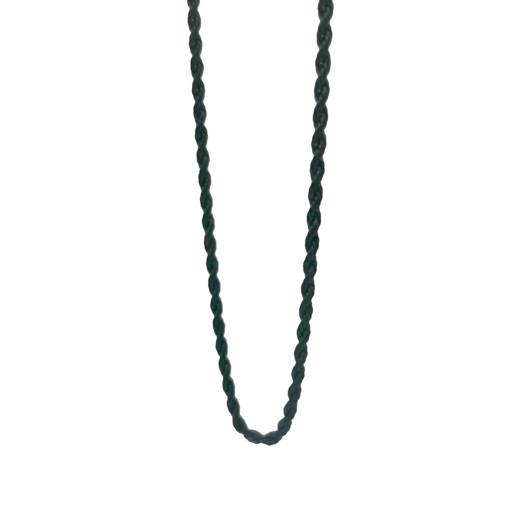 Isaiah Black Rope Chain Necklace