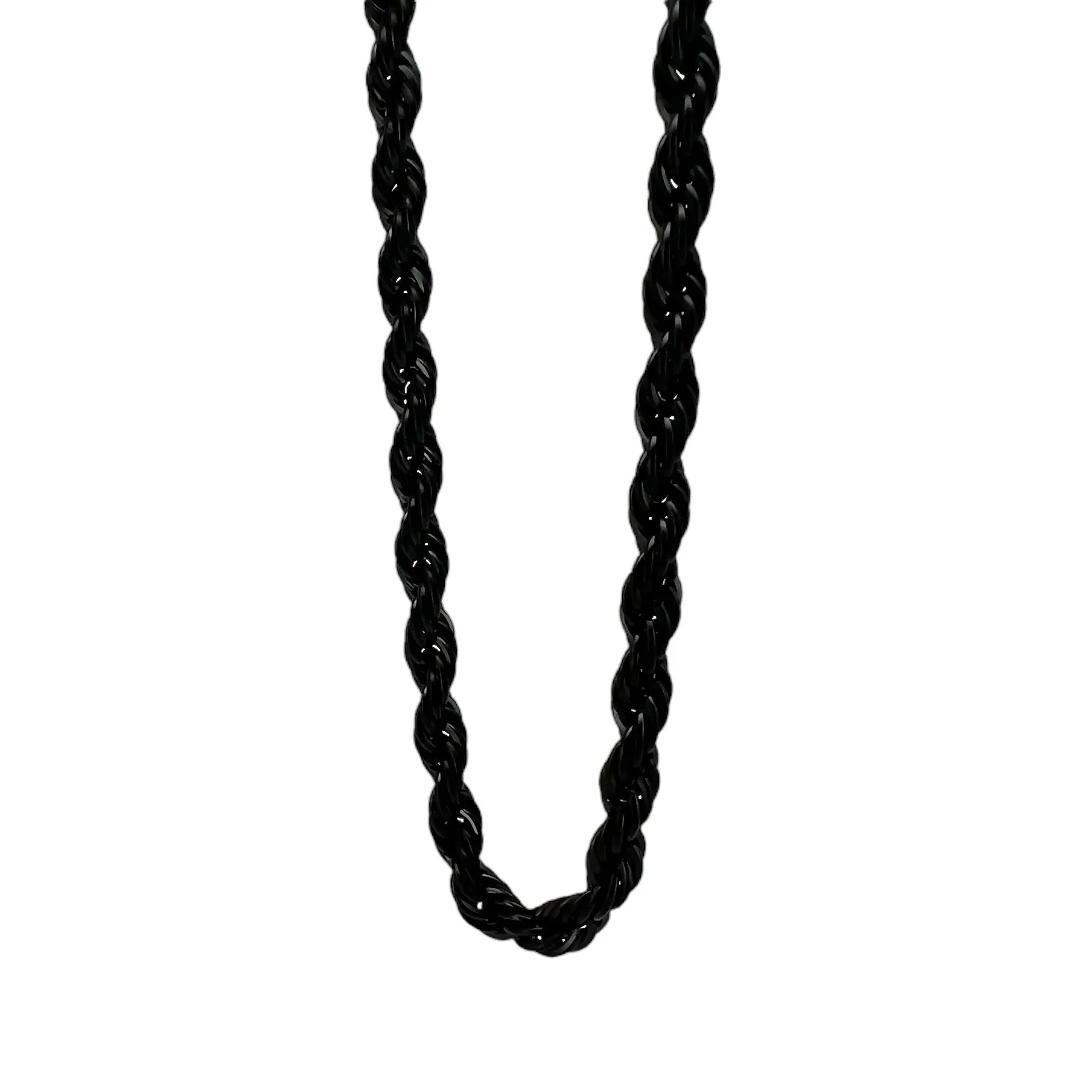 Isaiah Black Rope Chain Necklace