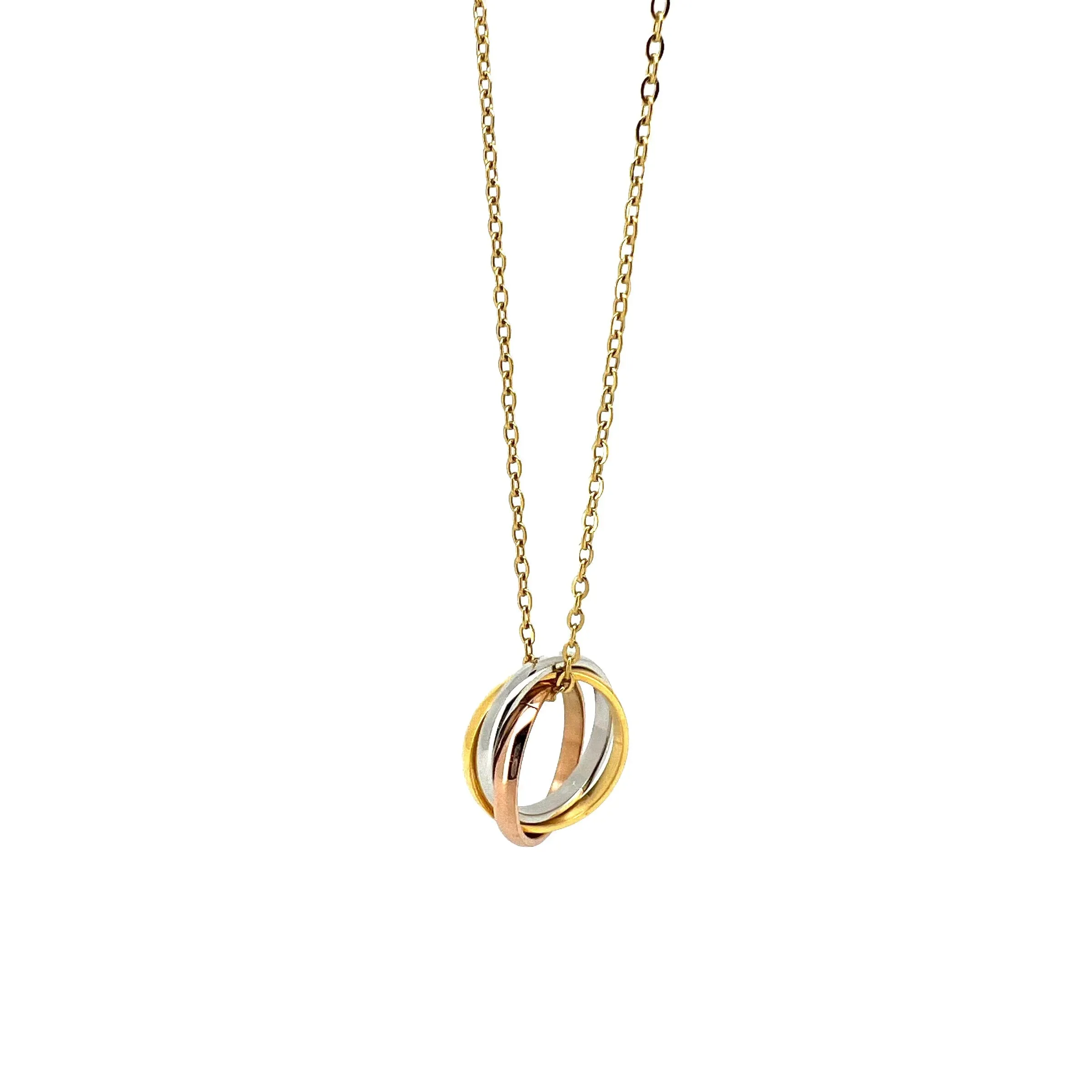 Jack Interlock Pendant with Chain Necklace