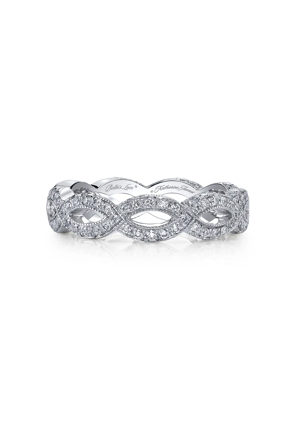 Katharine James Bella's Love Pavé Ribbon Diamond Band