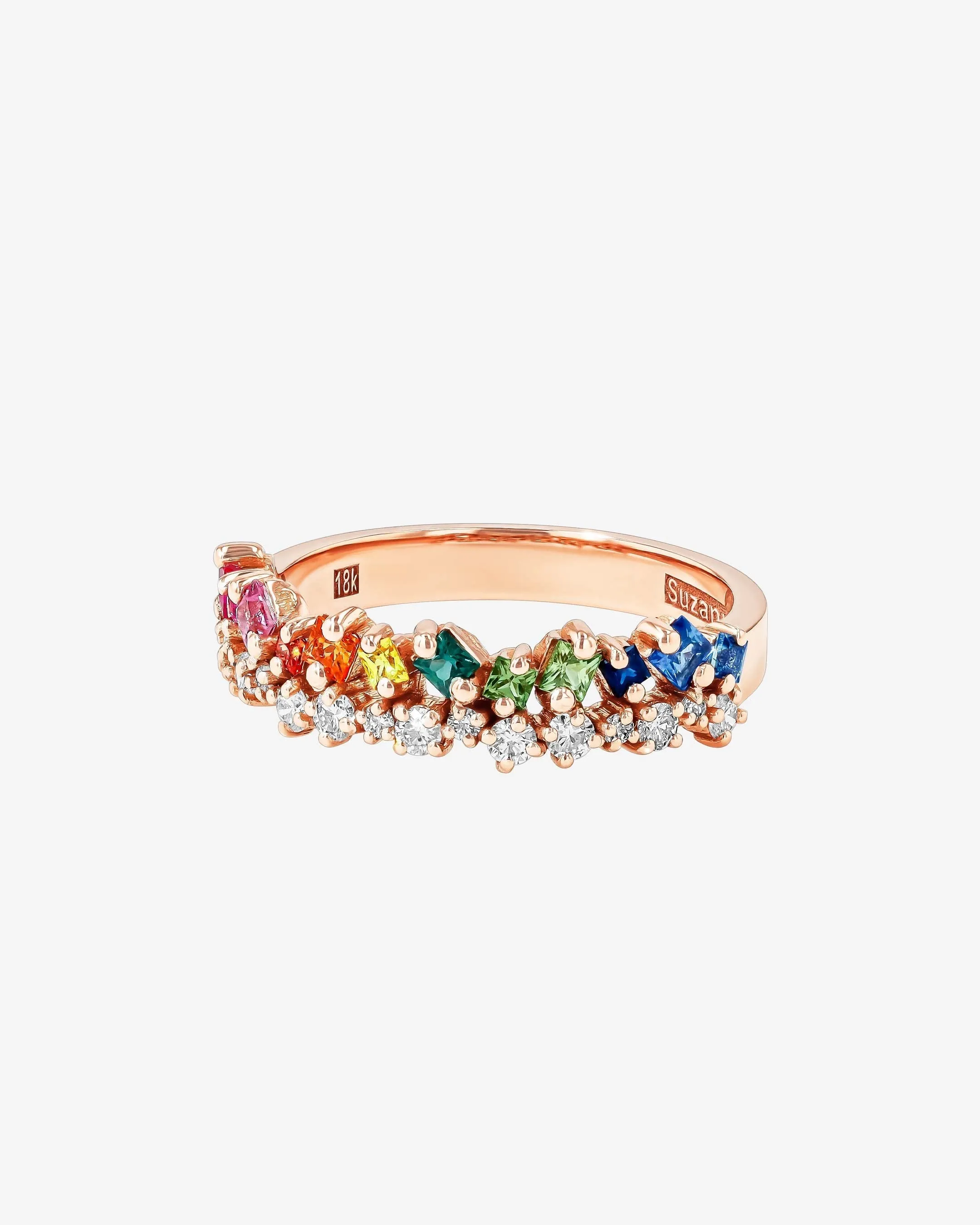 La Fantaisie Short Stack Rainbow Sapphire Half Band