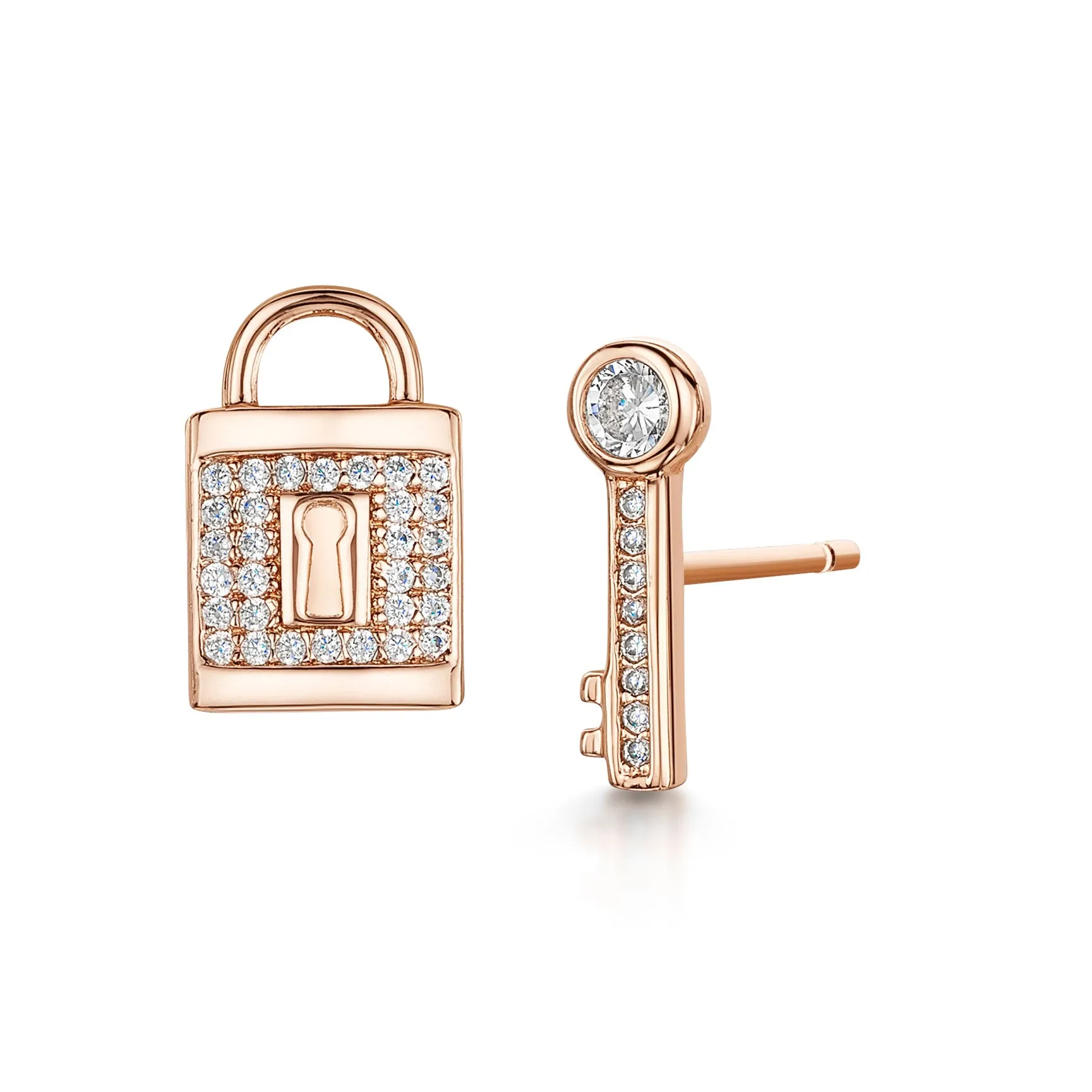 Lola pendant & earring set rose gold