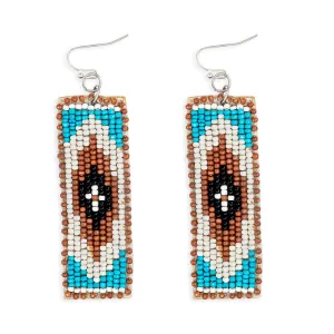 Love Thee Only Beaded Earrings In Ivory & Mocha