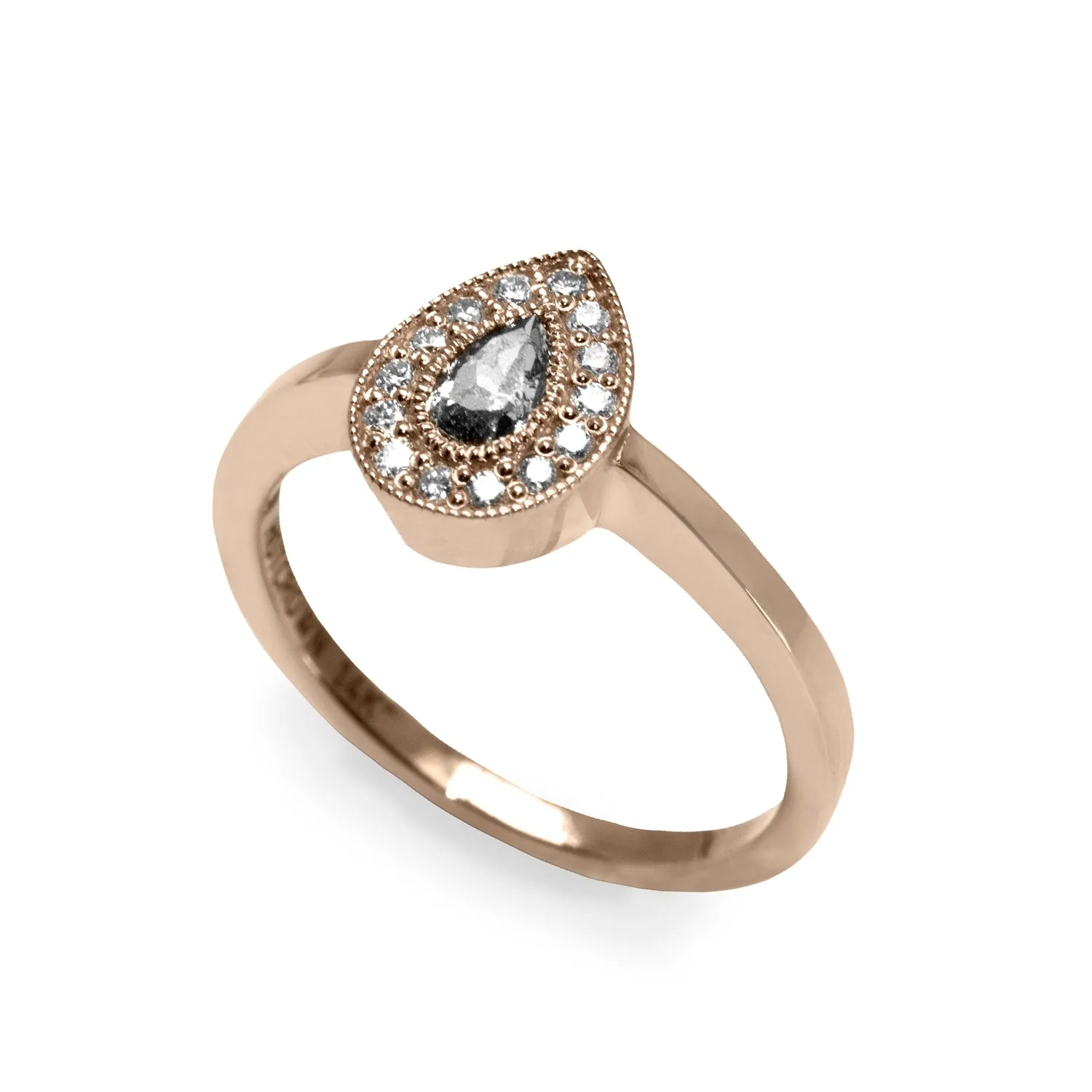 Luna Gold Ring Gray Diamond