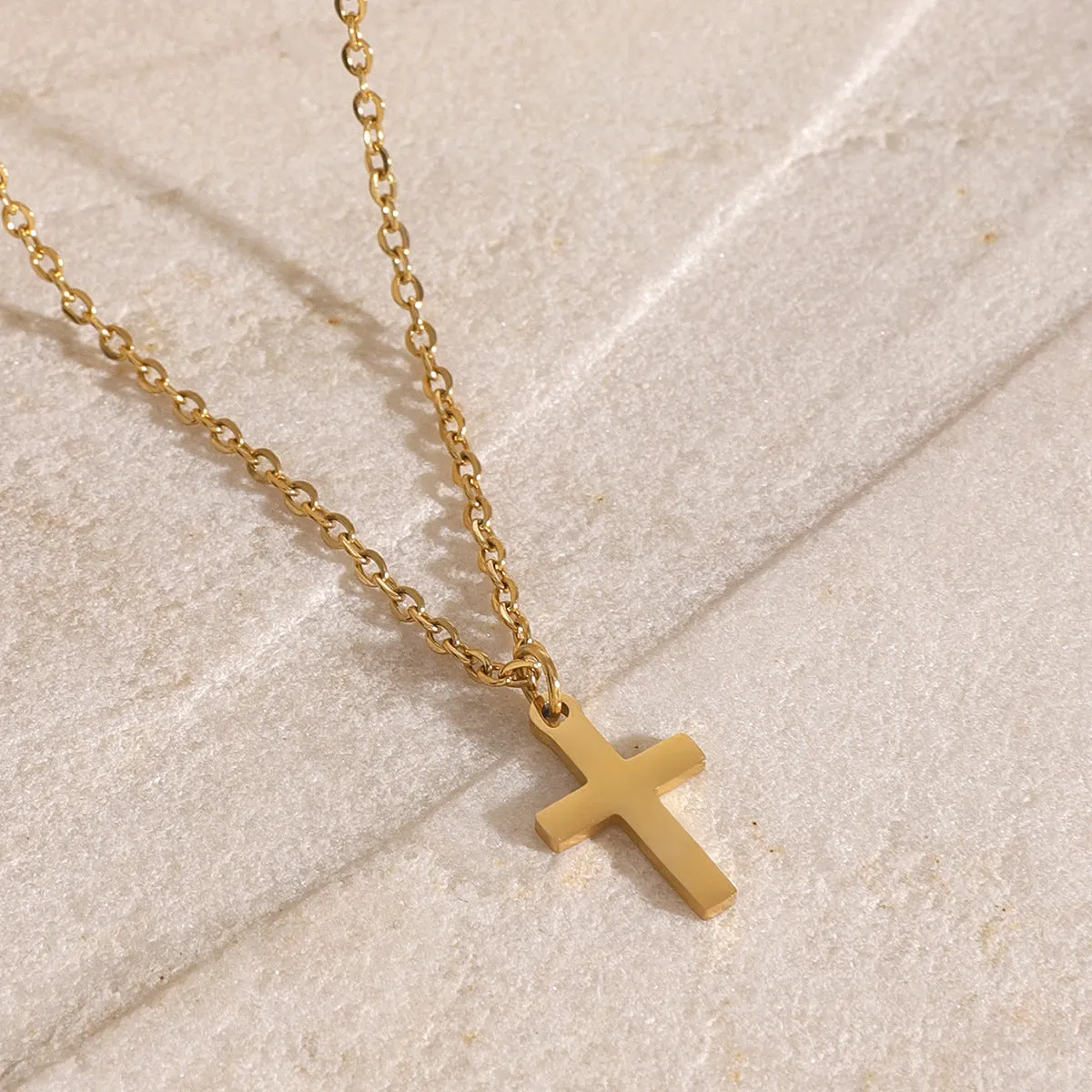 Luxurious Cross Stainless Steel Electroplating Necklaces