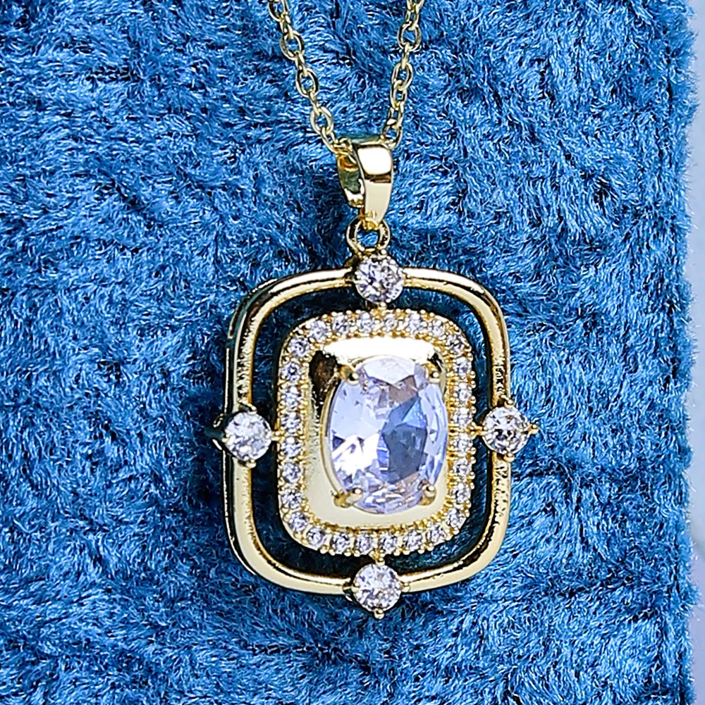 Luxurious Zircon Stones Necklace - Fluffy