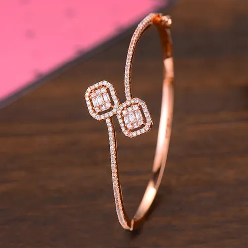 Luxury Stackable Bangle Cubic Zircon Crystal Bracelet