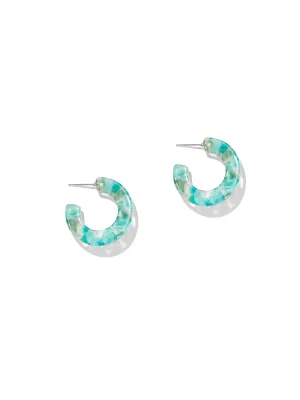 Marbleized Hoop Earring