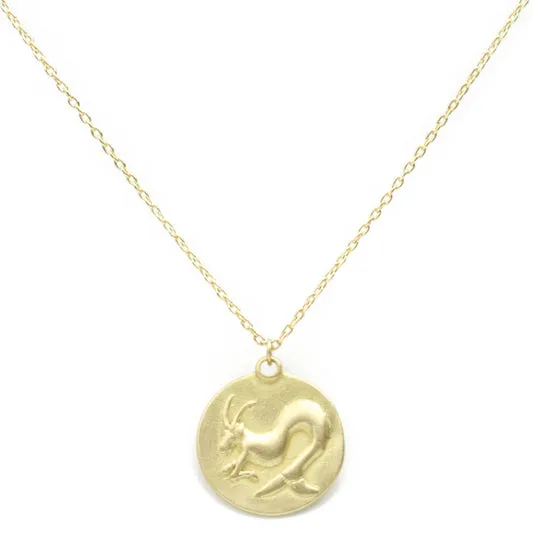 MARIAN MAURER Zodiac Medal Necklace