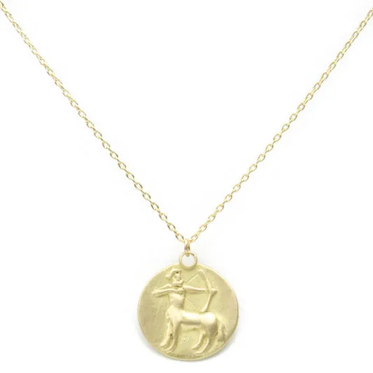 MARIAN MAURER Zodiac Medal Necklace