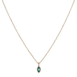 Marquise Emerald Wisp Necklace