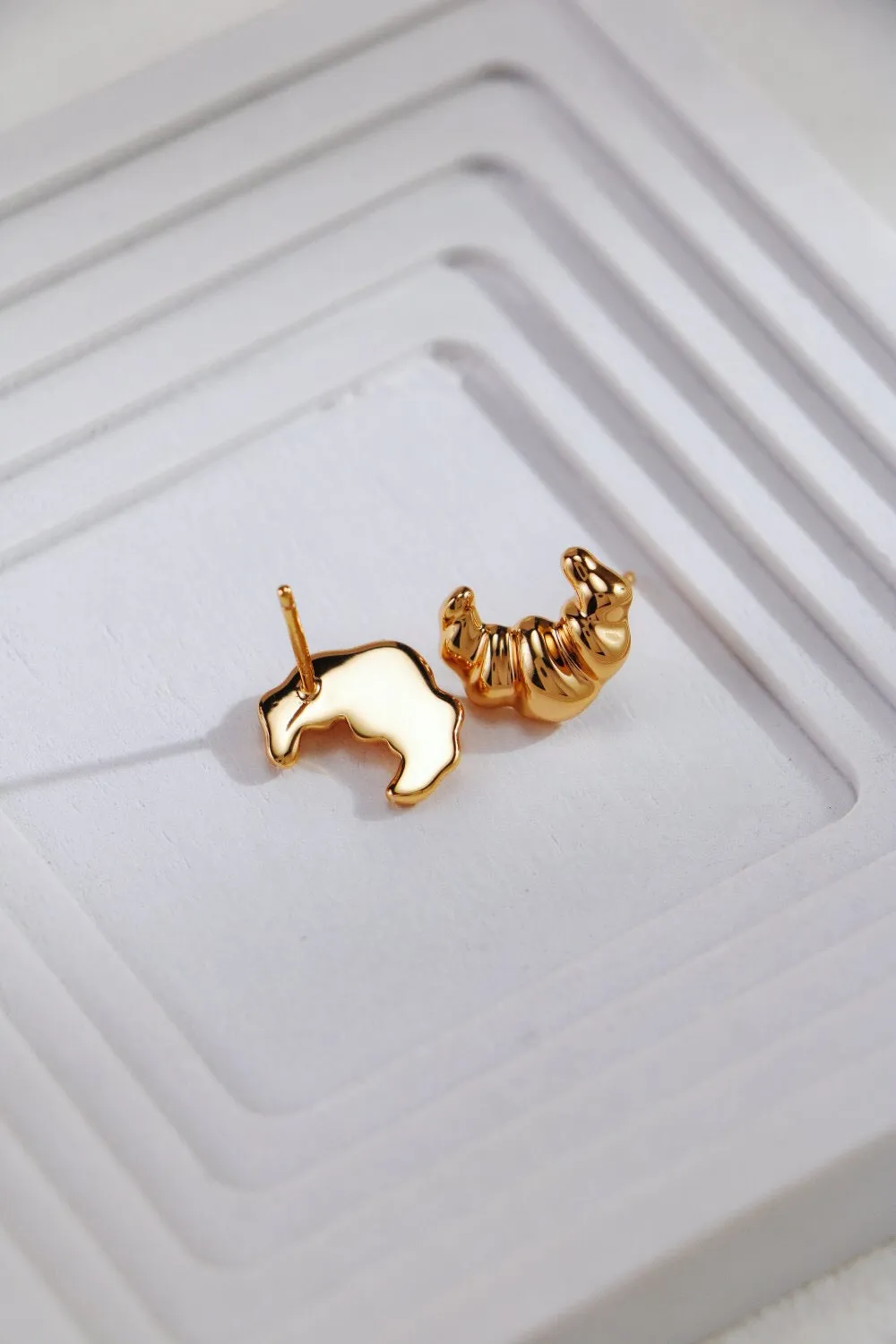 Minimalist Croissant Stud Earrings