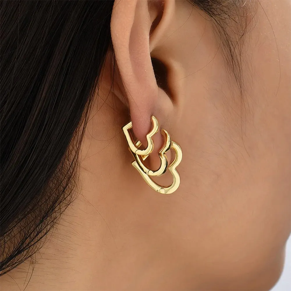 Minimalist Heart-Shaped Earrings