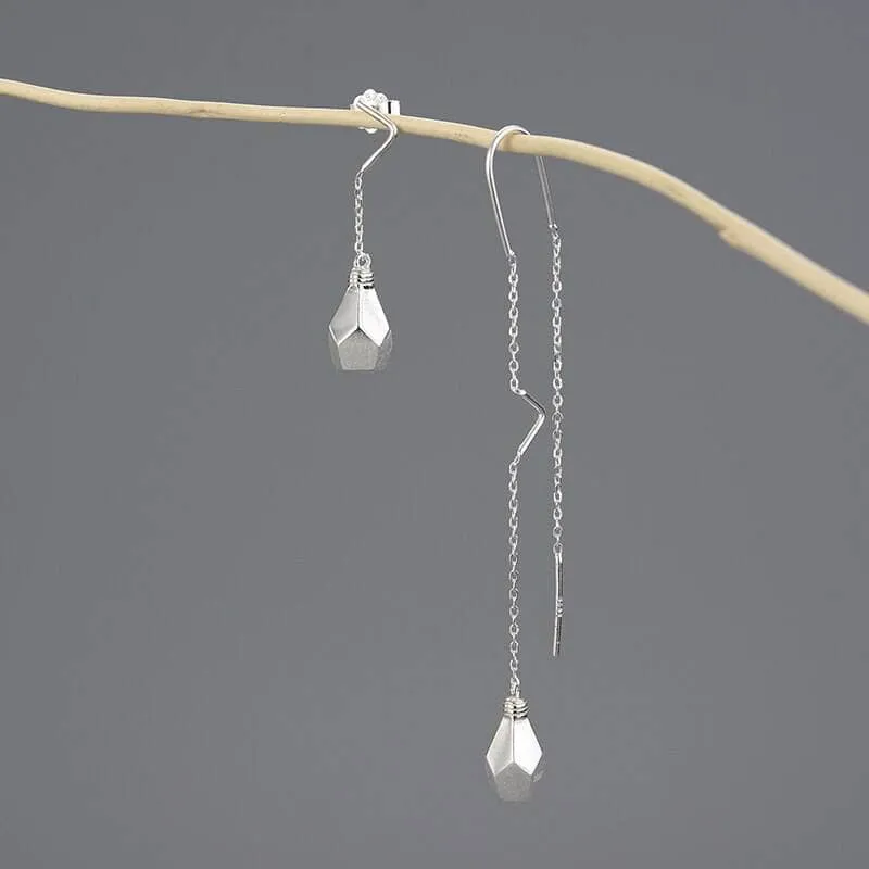 Minimalist Light Bulb Long Dangle Earrings