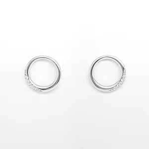 Minimalist Open circle stud earrings 34110