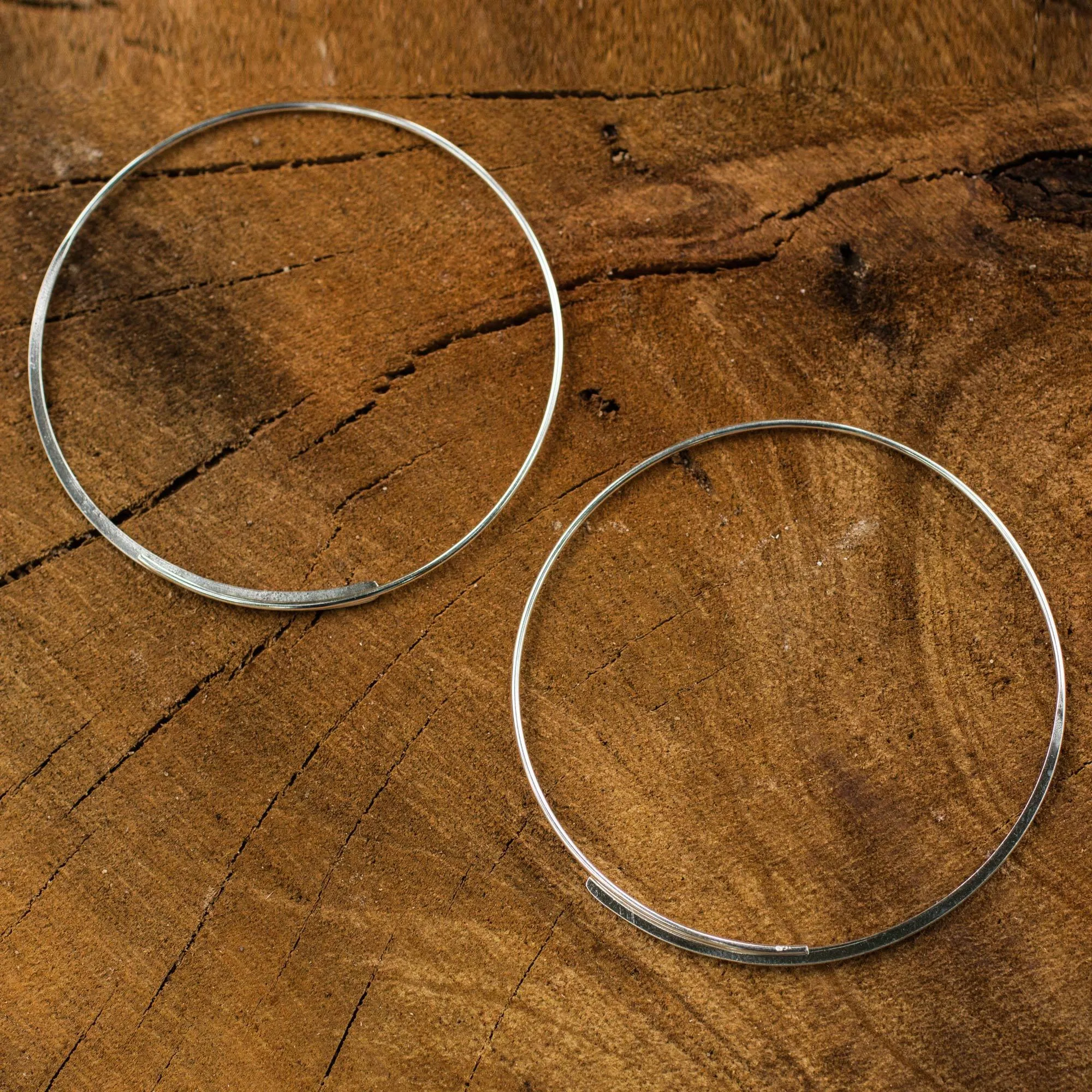 Minimalist Sterling Silver Hoop Earrings