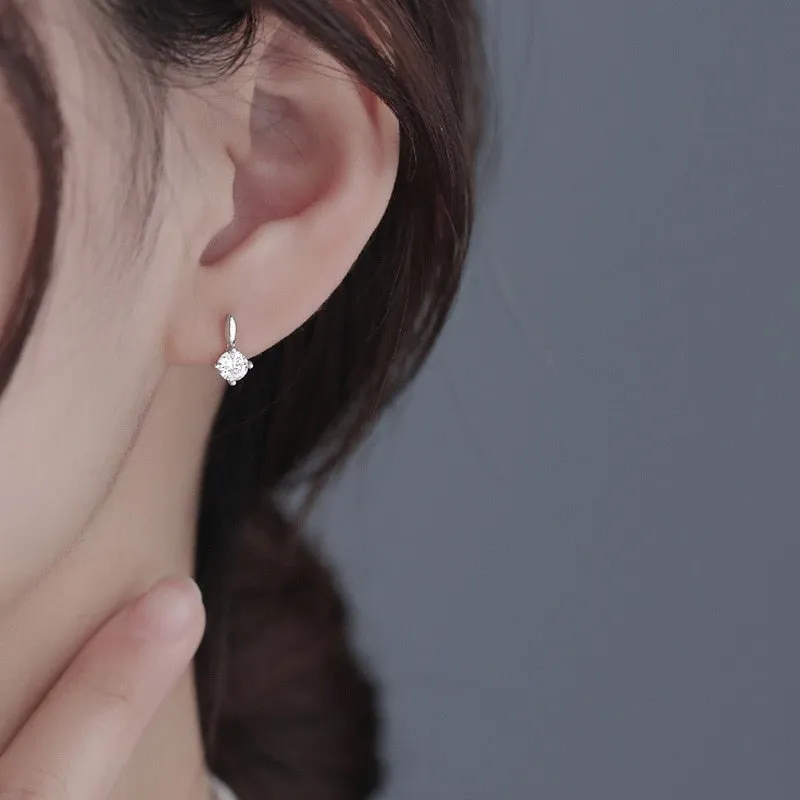 Minimalist Zircon Earrings