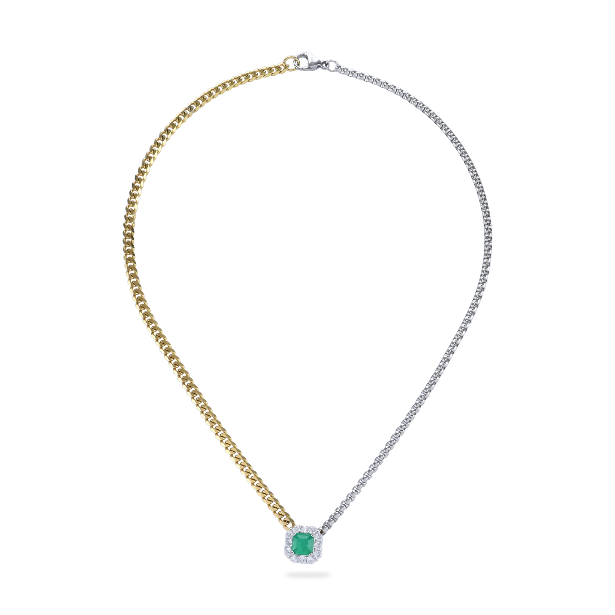 MIXED EMERALD CHAIN