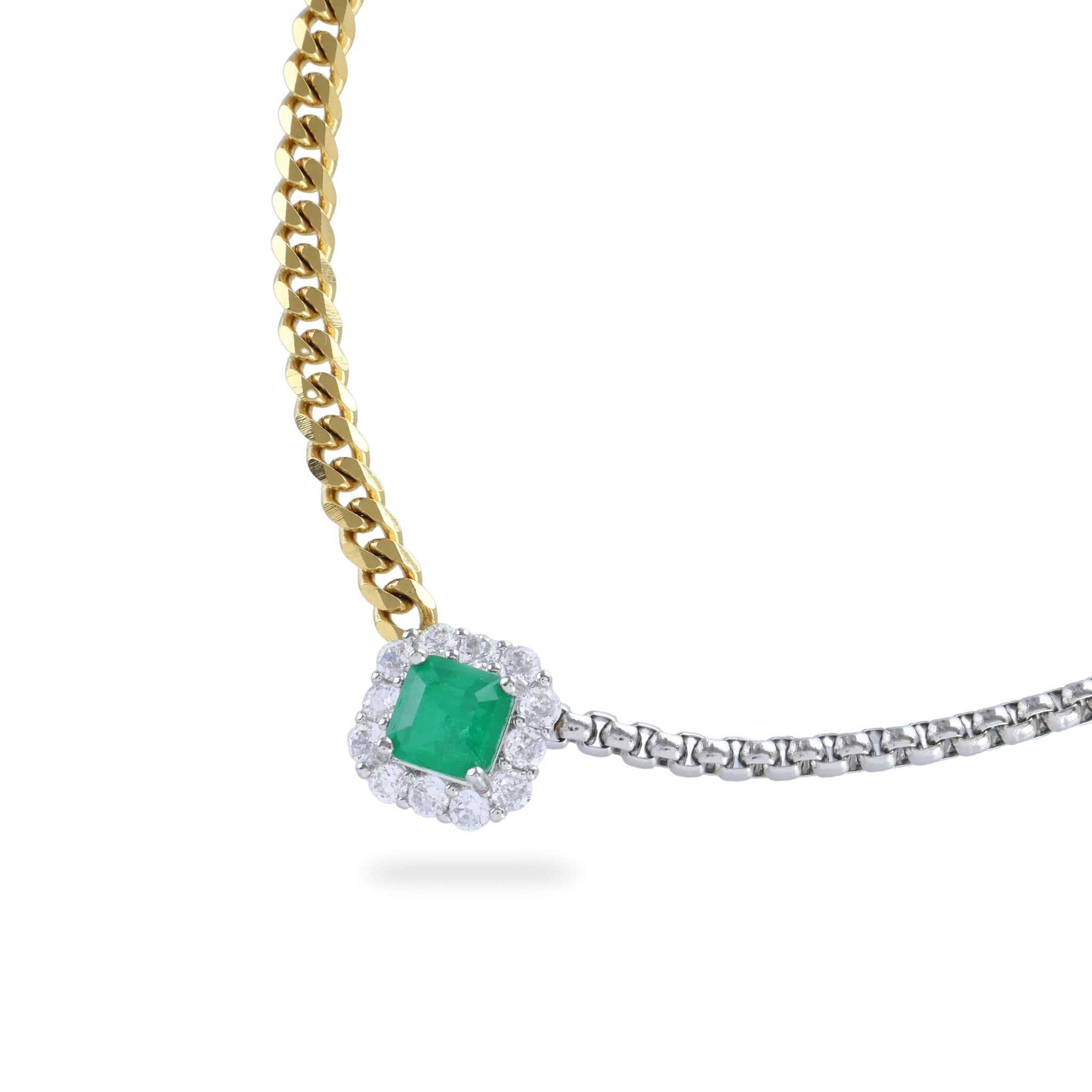 MIXED EMERALD CHAIN