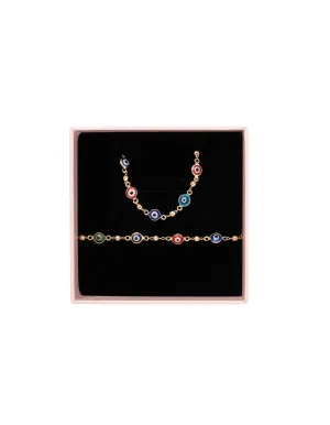 Mocha Gift Pack 9A - Eye Candy Necklace & Bracelet - Multi