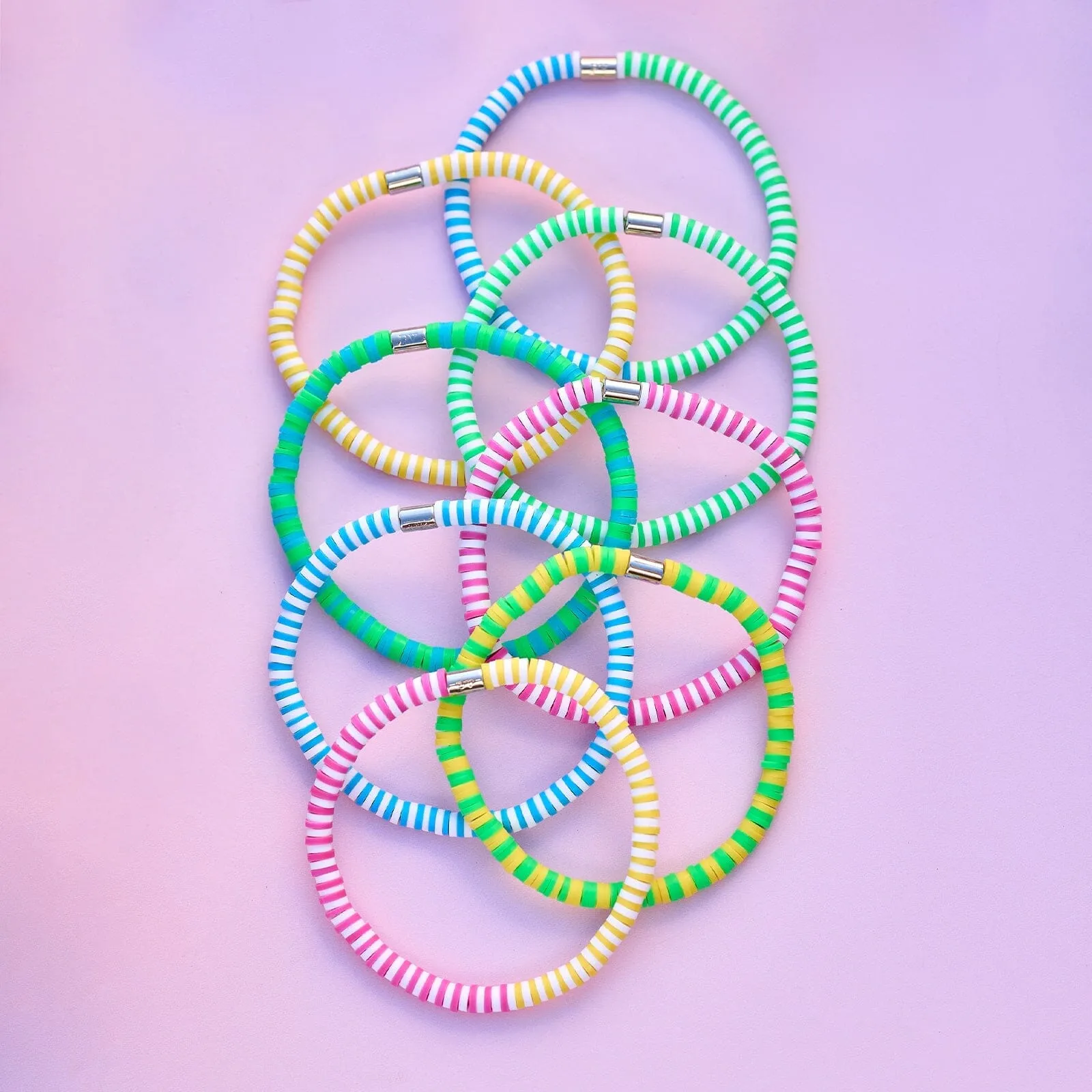 Neon Daze Stretch Bracelet Set of 8