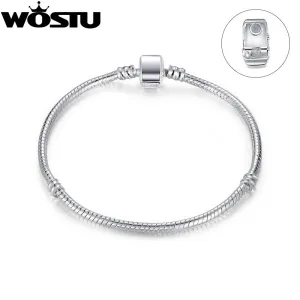 New Design Silver Snake Chain Magnet Clasp European Charm Bead Fit Bracelet Bangle Jewelry For Women Men Gift XCH9010