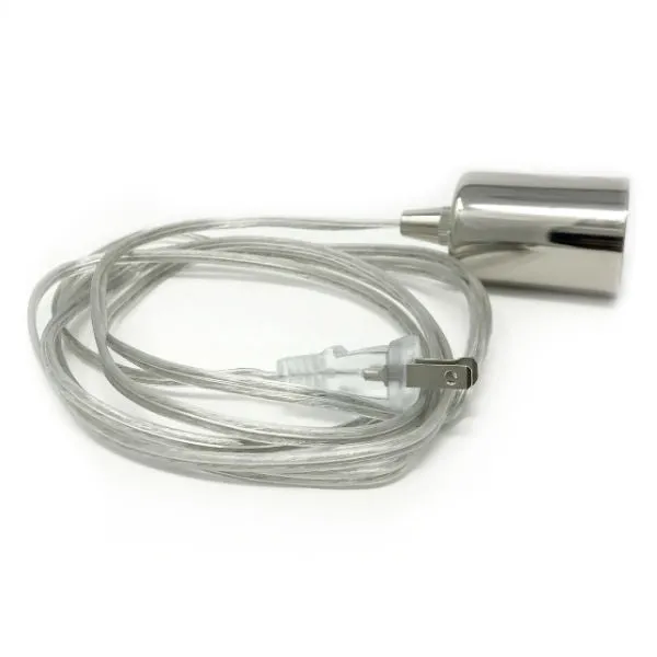 Nostalgic Classic Clear wire Pendant - Polished Nickel Socket