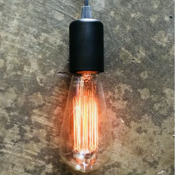 Nostalgic Classic Pendant - Bare Black Socket