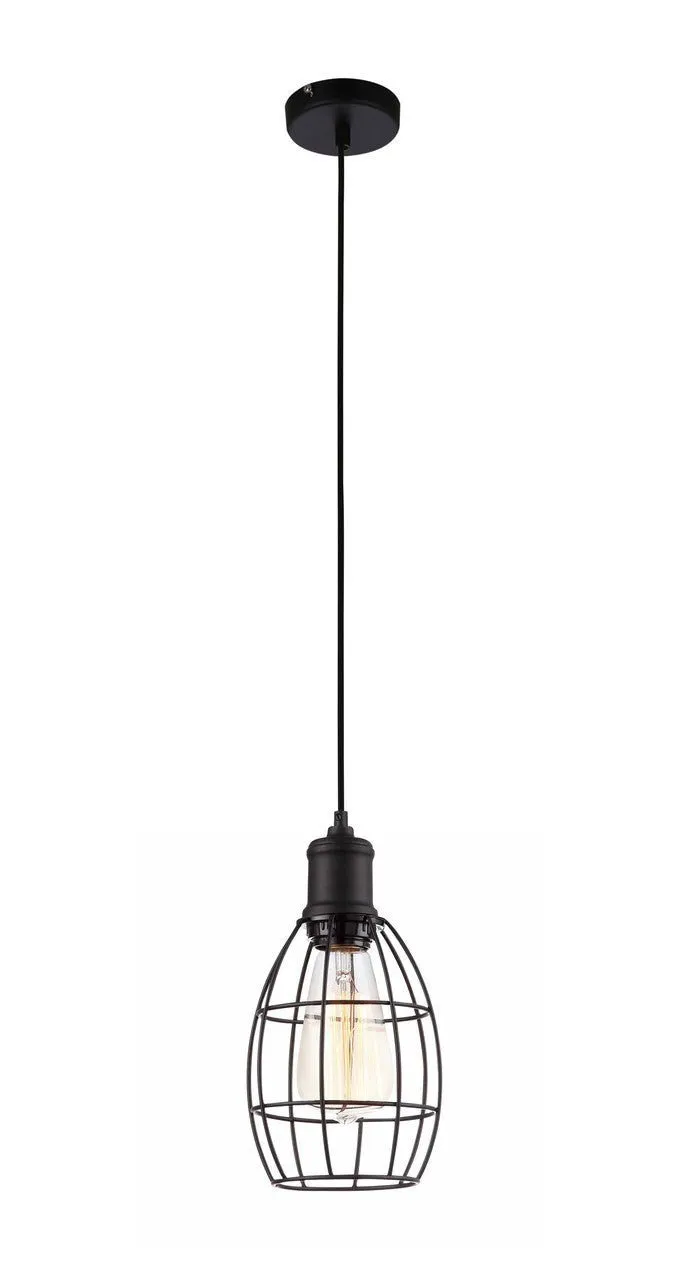 Nostalgic Industrial oval metal caged Pendant Light