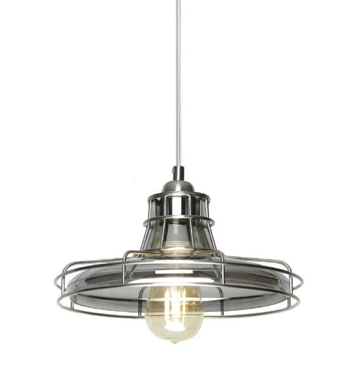 Nostalgic Smoke Glass Cage Pendant Lamp