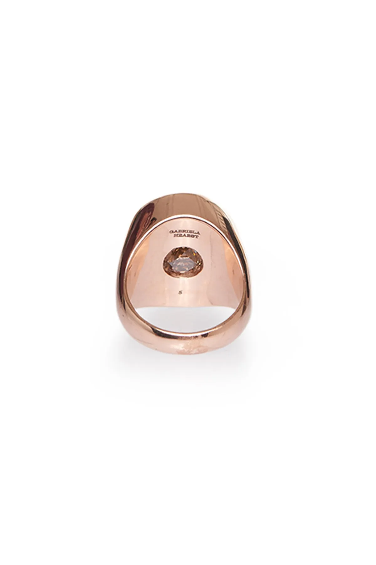 “One Ounce” Signet Ring in Rose Gold & Tiger's Eye