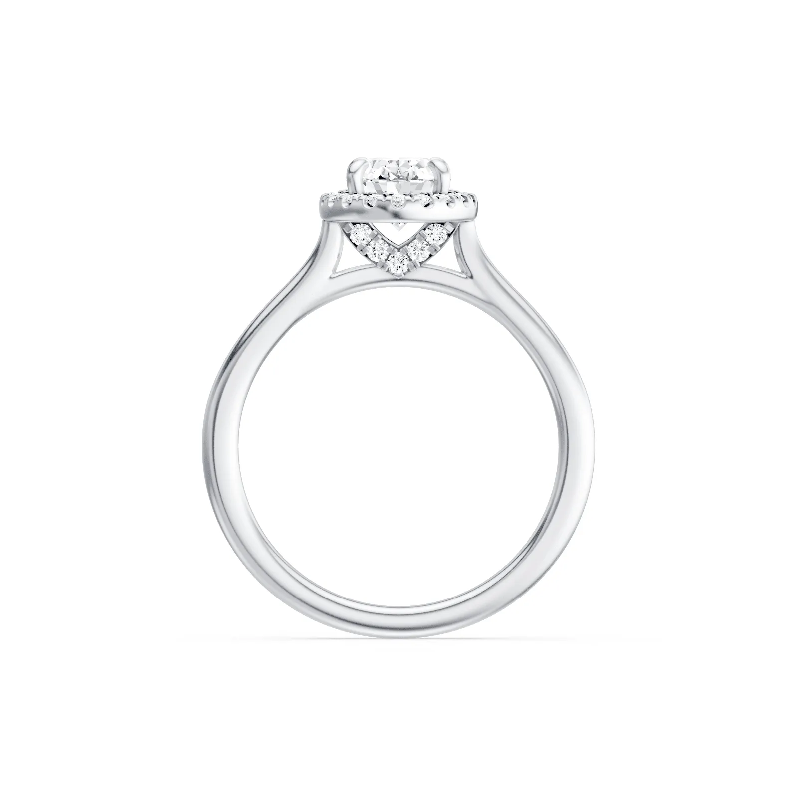 Oval Solitaire Ring with 1.15ct of Laboratory Grown Diamonds in 18ct White Gold