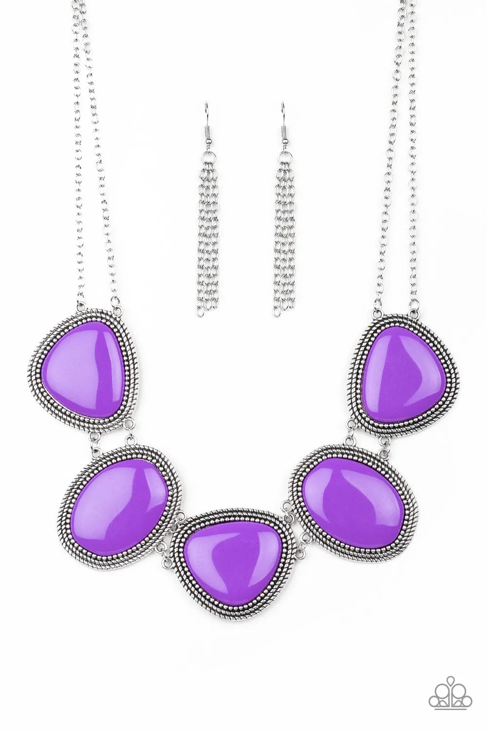 Paparazzi Accessories - Viva La VIVID #N112 Box 2 - Purple Necklace