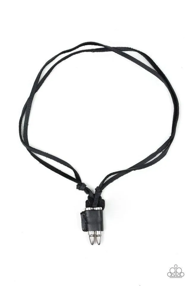 Paparazzi Necklace ~Dodge a Bullet - Black