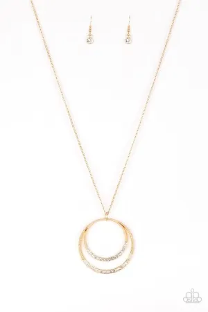 Paparazzi Necklace ~ Front and EPICENTER - Gold