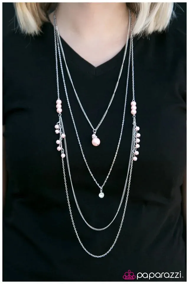 Paparazzi Necklace ~ Imperfect Cadence - Pink