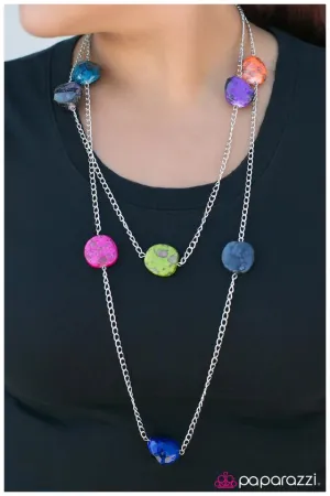 Paparazzi Necklace ~ Like A Rock - Multi