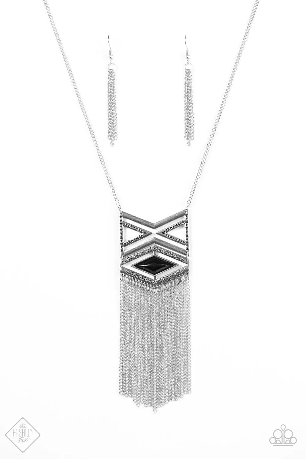 Paparazzi Necklace ~ TRIBAL By Fire  - Black