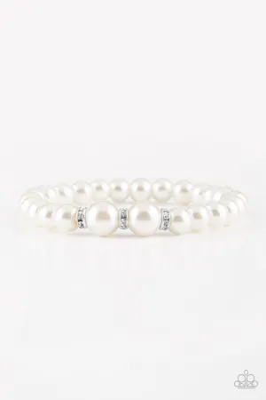 Paparazzi Radiantly Royal - White Bracelet