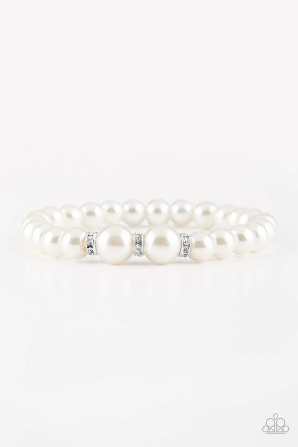 Paparazzi Radiantly Royal - White Bracelet