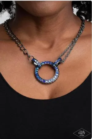 Paparazzi Razzle Dazzle - Blue Necklace  - Pink Diamond Life of the Party