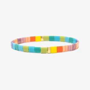 Paradise Tile Bead Stretch Bracelet by Pura Vida