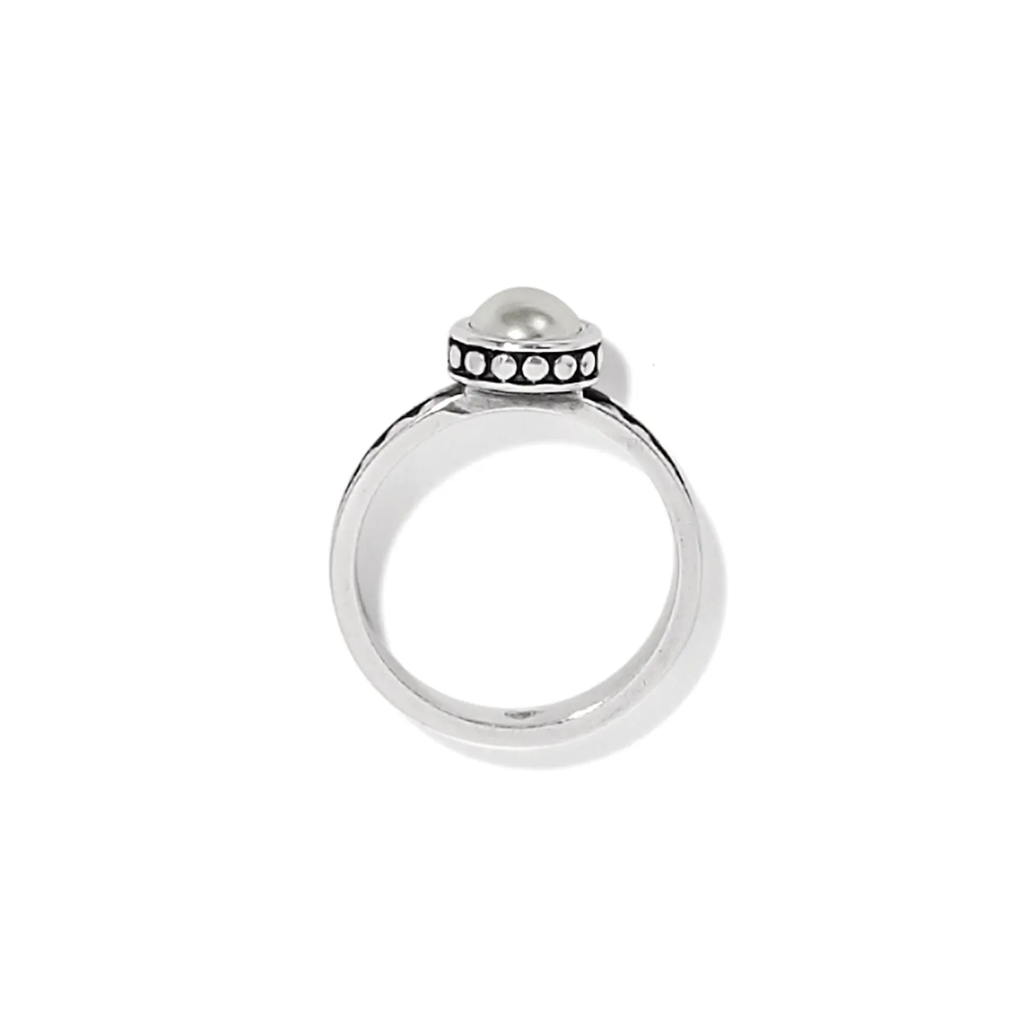 Pebble Dot Pearl Slim Band Ring - J63123