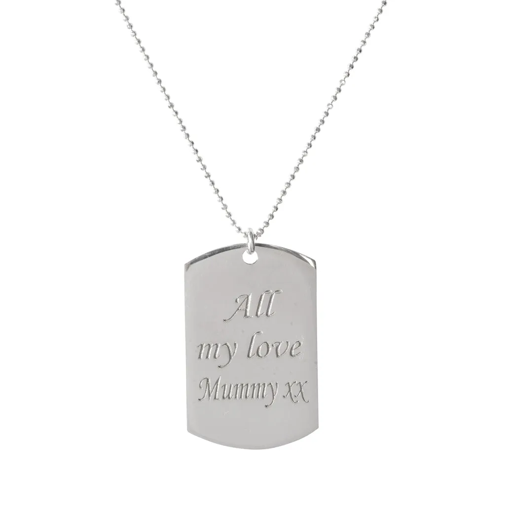 Personalised Identity Tag Necklace